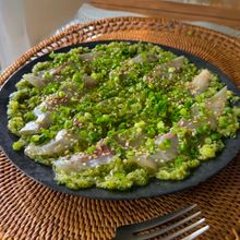 鯵のカルパッチョ〜胡瓜のソース〜