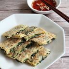 もちもち食感　ニラチヂミ