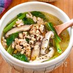【小松菜ときのこの鶏塩スープ】旨みたっぷり♡ほっこり優しい♪