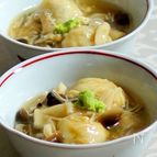 里芋饅頭のきのこ餡かけ