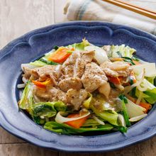 シャキシャキ!肉あんかけの野菜炒め
