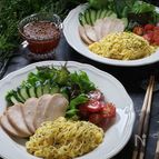 時短5分サラダチキン♪シットリ和風サラダチキンの冷やし中華