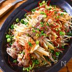 【レンチン5分悶絶おかず♡】肉巻きもやしの中華風ごまポン酢