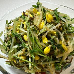 楽ラク手抜キッチン🐶🐾の作ってみた!投稿(水菜の無限ナムル)