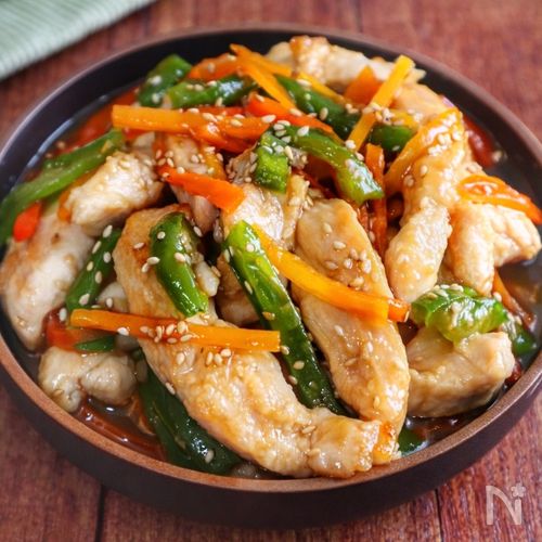 10分で爆速おかず♪【鶏肉と野菜の甘酢炒め】