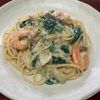 りんごの作ってみた!投稿(えびとほうれん草の豆乳クリームパスタ)