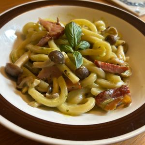 puricoの作ってみた!投稿(濃厚バジルのクリームうどん)