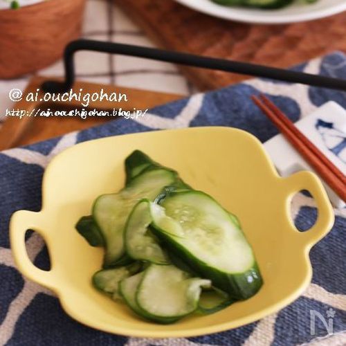 塩もみきゅうり＆からしチューブで＊きゅうりのからし漬け♡