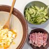 居酒屋風【マカロニサラダ】今日のおつまみの工程1
