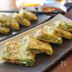 水菜と豚ばら肉のチヂミ