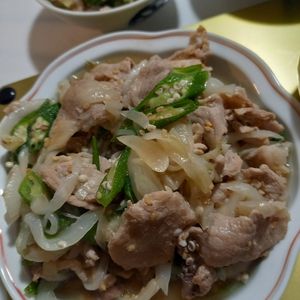 852468の作ってみた!投稿(絶品♡旨塩だれ《豚こまとおくらの中華炒め》)