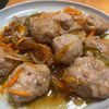 まさとの作ってみた!投稿(重ねて放置で完成♪『肉団子とたっぷり野菜の甘酢あんかけ』)