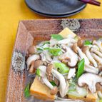 揚げ豆腐のきのこたっぷりあんかけ
