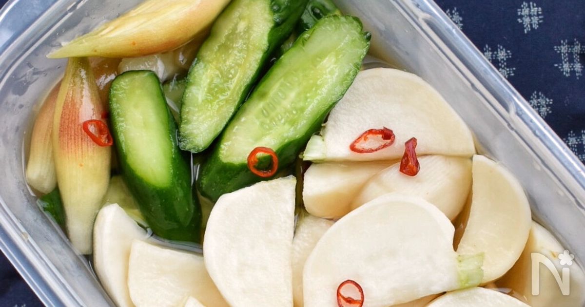 ♡止まらない旨さ♡漬けダレの基本材料は2つ♡野菜の浅漬け♡