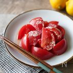 甘めが人気！ノンオイル。フルーツトマトとレモンのサラダ。