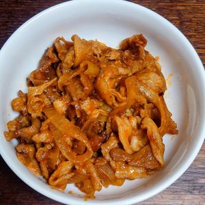 オレンジの作ってみた!投稿(豚こま「ポークチャップ」洋食屋のような本格レシピ)