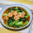 海老と青梗菜の中華炒め