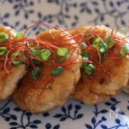 はんぺんとツナ缶の甘辛焼き、ゆず胡椒風味