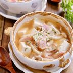 何度も食べたい『ベーコンとしめじと豆腐のコンソメ醤油スープ』