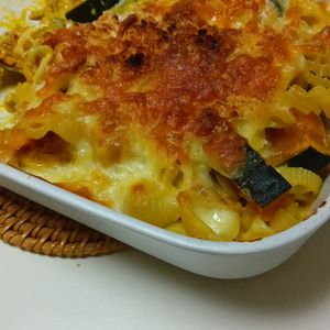 marine55の作ってみた!投稿(あつあつ♡とろ〜り♪『かぼちゃとひき肉のクリーミーグラタン』)