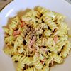ゆみの作ってみた!投稿(『お弁当おかずシリーズ』ベーコンのバジルマヨパスタ)