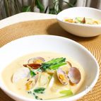 5分で完成☆アサリの豆乳味噌チャウダー