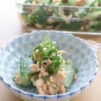 おつまみにするなら日本酒！たたききゅうりとツナの梅肉和え