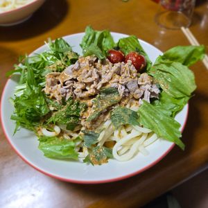 とよやんの作ってみた!投稿(【和風ごまだれ冷しゃぶうどん】暑さを吹き飛ばす！！)