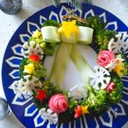 いつものブロッコリーがおしゃれに【クリスマスリースサラダ】