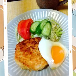 チョロリスの作ってみた!投稿(【照りたま鶏バーグ】ワンパン！肉感のこしたままふんわり♡)
