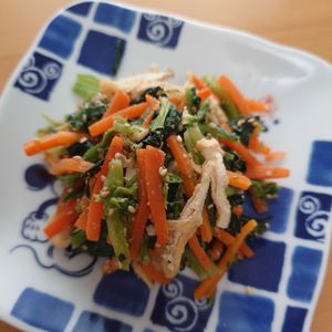 796308の作ってみた!投稿(常備しておきたい！絶品『ほうれん草と人参と油揚げの胡麻和え』)