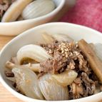 新玉とレンコンの牛肉炒め