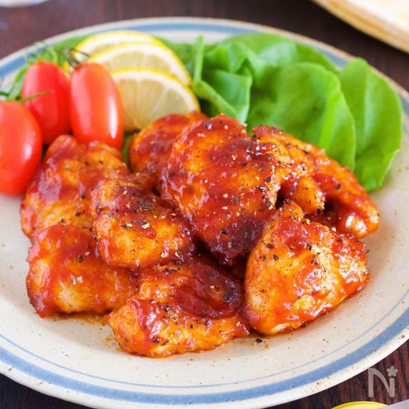 作り置きやお弁当に♪『むね肉のコクうま＊デミソース焼き』