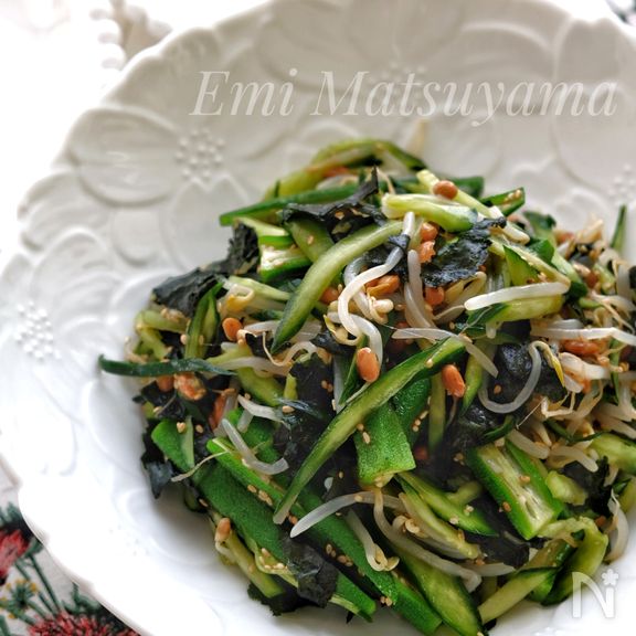 ハマる！＊もやし納豆ネバネバサラダ＊