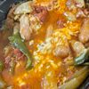 大庭の作ってみた!投稿(どんどん具材を入れるだけのチキンのトマトソース煮)