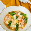 濃厚!揚げ餅の鶏だし中華あんかけ