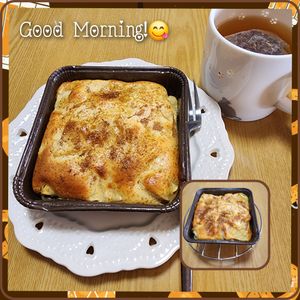 ナムディの作ってみた!投稿(【りんごのシナモンヨーグルトケーキ】ホットケーキミックスで♪)