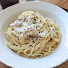 フライパン1つ♡ワンパン濃厚カルボナーラ♡カロリーOFF減塩