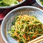 【材料2つ】5分de完成♡虜になる♡豆苗と人参のナムル♡