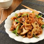 常備菜＊豚肉入り 蓮根とピーマンのオイスターきんぴら