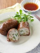 行楽に！クレソン入り肉巻きおにぎり