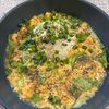 楽ラク手抜キッチン🐶🐾の作ってみた!投稿(ちぎってぱぱっと5分!「レタスと卵の餡かけご飯」)