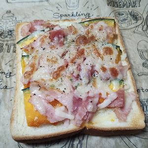 M＊Pの作ってみた!投稿(【かぼちゃとベーコンのマヨトースト】冷凍作り置きOK！)
