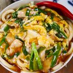 行列のうどん屋さんの🍜とろとろニラ玉あんかけうどん🤩