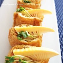 竹の子ご飯のリメイクおいなりさん