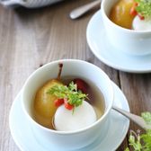白玉入りプルーンのシロップ煮とナツメのスイーツ