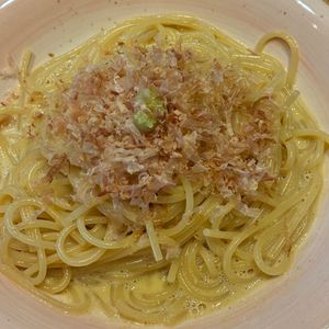 くだもの大好き🧡の作ってみた!投稿(わさび香る和風カルボナーラ)