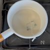 桃のコンポートとミルクティーパンナコッタの工程1