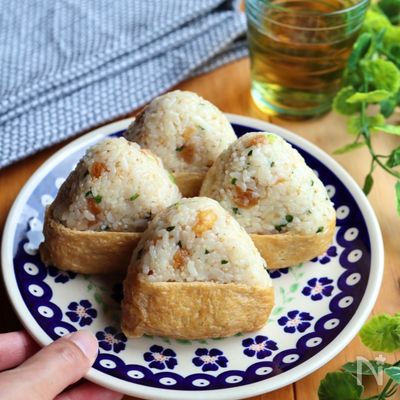 やみつき♡たぬきときつねのおにぎり