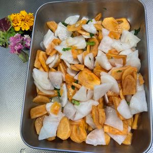 そら・ゆずの作ってみた!投稿(柿と大根のさっぱりなます【お正月料理にもおすすめ♪】)